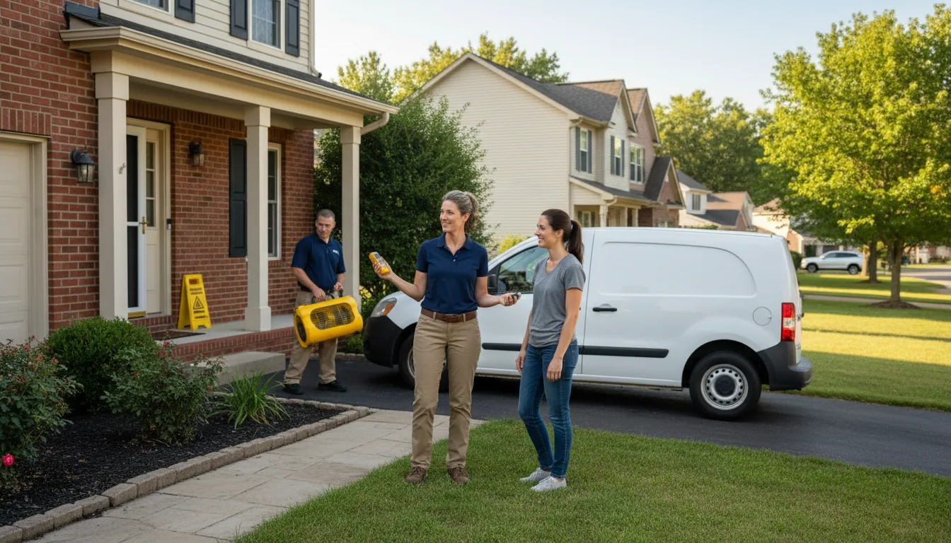 Residential water damage restoration in Uehling, NE